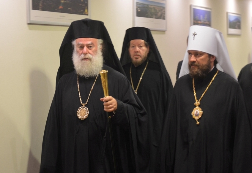 Συνάντηση του Μητροπολίτη Ιλαρίωνα με τους Προκαθημένους Αλεξανδρείας και Πολωνίας