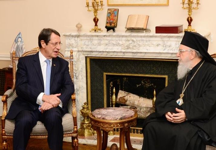 Συνάντηση του Κύπριου Προέδρου με τον Αρχιεπίσκοπο Αμερικής