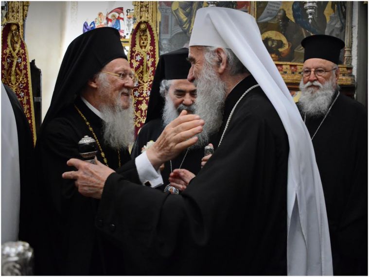 Συνάντηση του Οικουμενικού Πατριάρχη με τον Πατριάρχη Σερβίας στη Θεσσαλονίκη