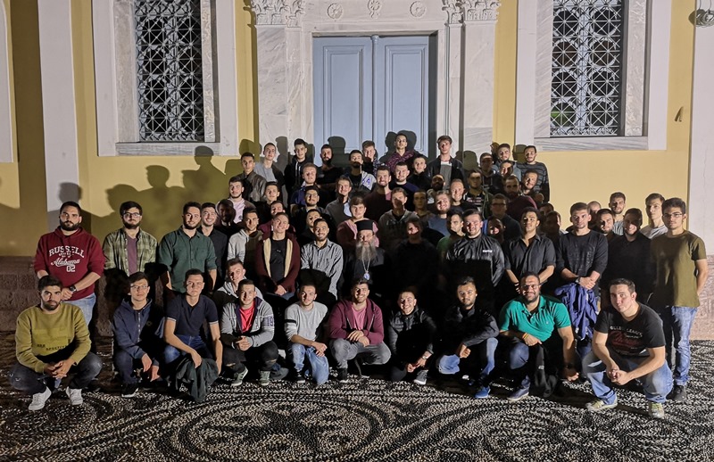 Ο Χίου Μάρκος με τους σπουδαστές της ΑΕΝ