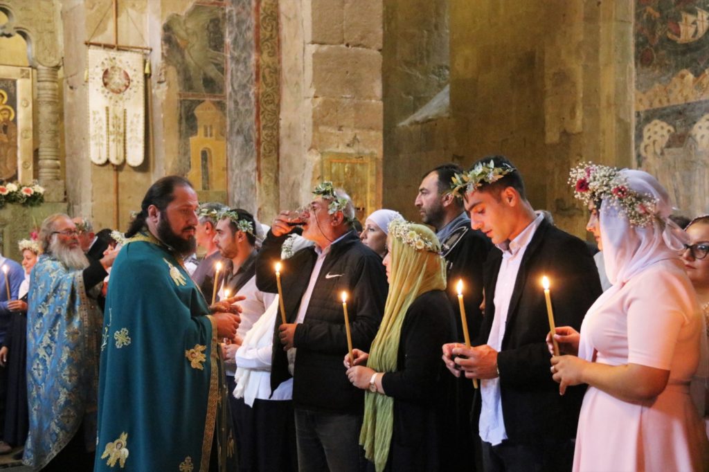 სვეტიცხოვლის ტაძარში საყოველთაო ჯვრისწერის მორიგი ეტაპი ჩატარდა