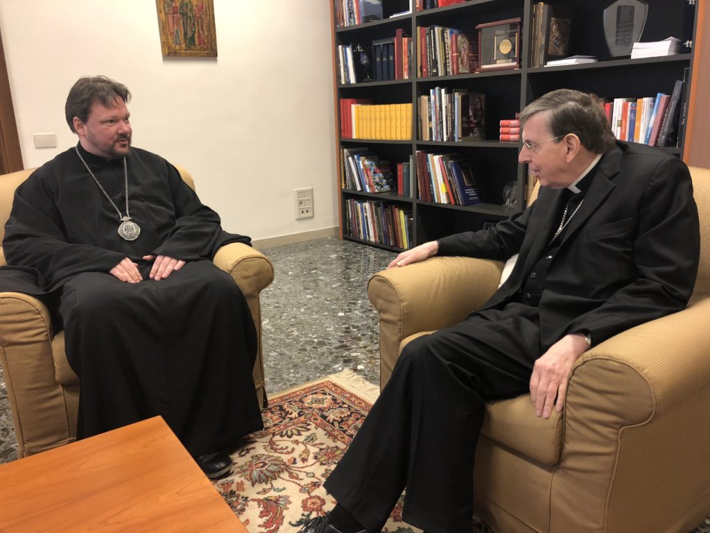 Administrator of the Moscow Patriarchate’s parishes in Italy meets with the head of Pontifical Council for Promoting Christian Unity