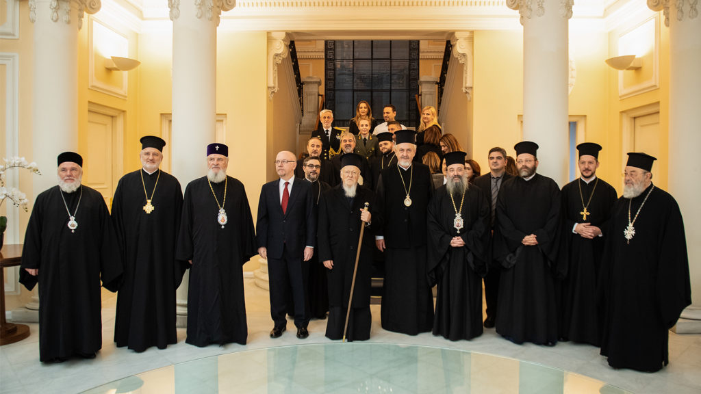 In pictures: Ecumenical Patriarch Bartholomew visits Greek Embassy in Bucharest