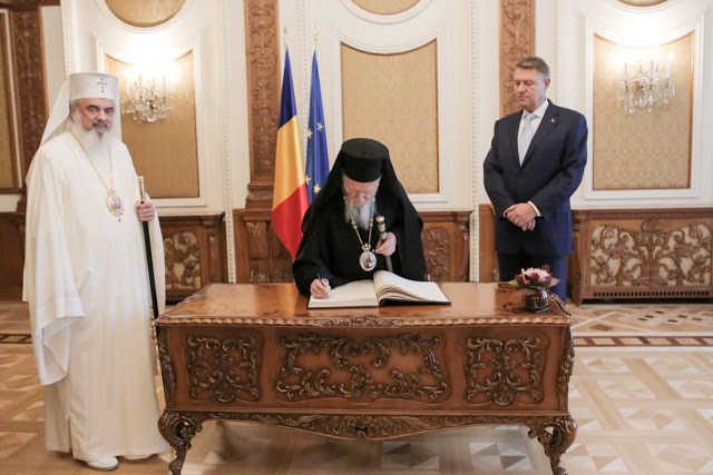 Ο Οικουμενικός Πατριάρχης στον Πρόεδρο της Ρουμανίας
