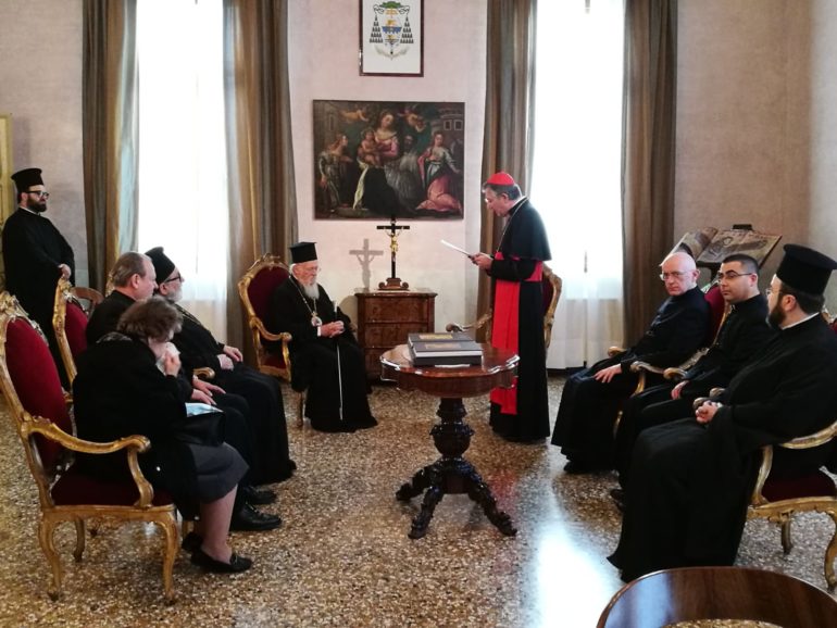 Συνάντηση του Οικουμενικού Πατριάρχη με Ρωμαιοκαθολικό Πατριάρχη Βενετίας