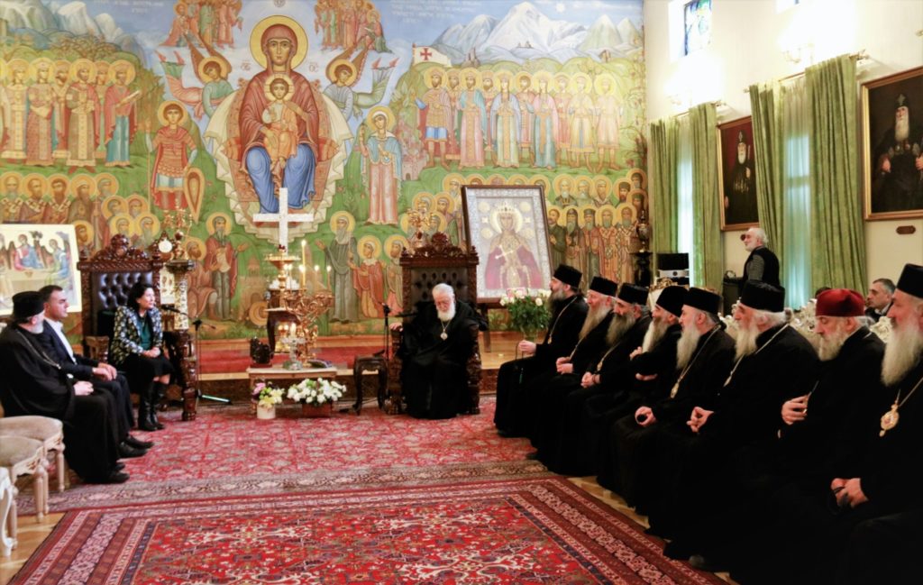 სრულიად საქართველოს კათოლიკოს-პატრიარქმა საქართველოს ახლადარჩეული პრეზიდენტი მიიღო