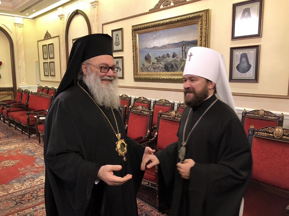 Patriarhul Ioan al Antiohiei s-a întâlnit cu Mitropolitul Ilarion de Volokolamsk