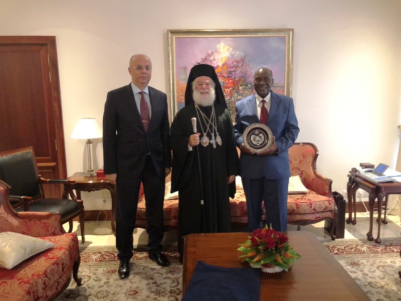 Ο Πατριάρχης Αλεξανδρείας στο Προεδρικό της Ακτής