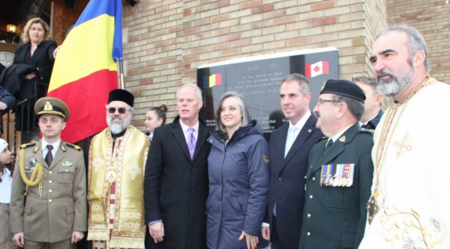 Soldații români și canadieni căzuți în Primul Război Mondial au fost pomeniți în Oshawa