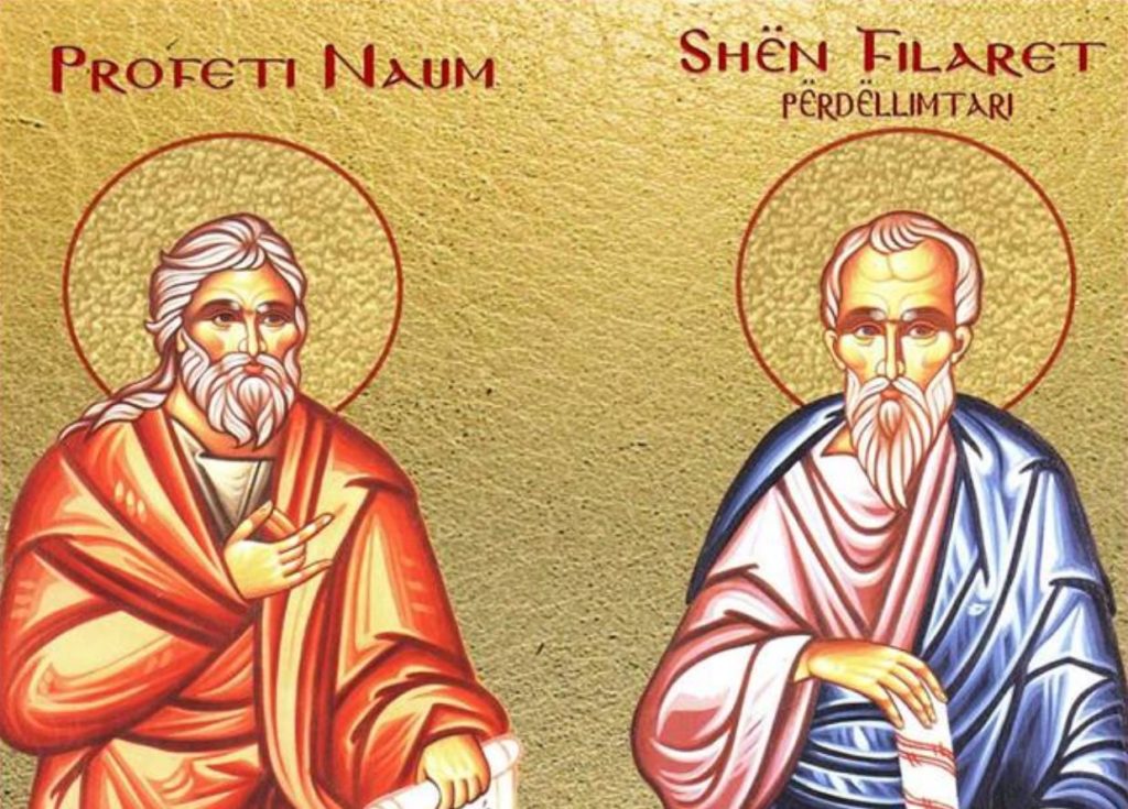 Profeti Naum. Oshënar Filaret Përdëllimtari. Theokliti i Lakedhemonisë, çudibërësi.