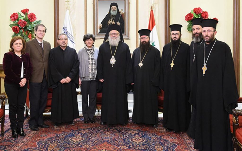 البطريرك يوحنا العاشر يستقبل د. ثريا بشعلاني الأمين العام لمجلس كنائس الشرق الأوسط د