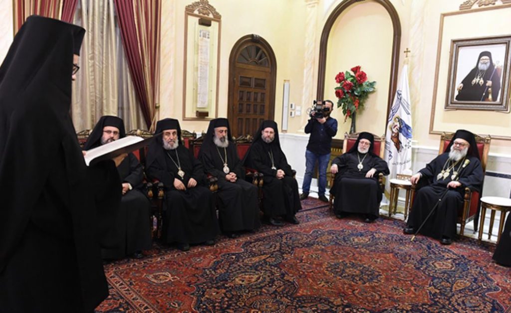 رسامة الأرشمندريت يعقوب الخوري الاستدعاء والغروب الدار البطريركية بدمشق، ٨ كانون الأول ٢٠