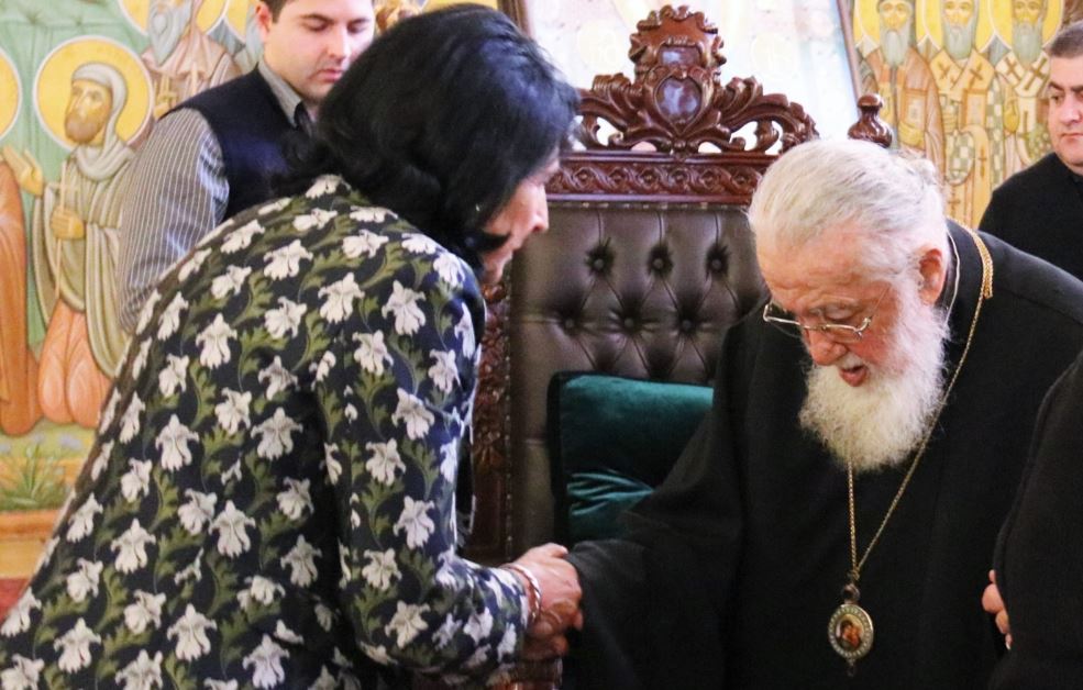 Новоизбраният президент на Грузия се срещна с патриарх Илия II