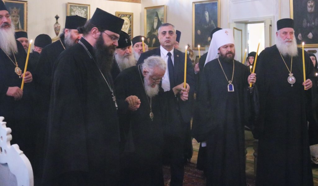 Ο Μητρ. Βολοκολάμσκ στον Πατριάρχη Ηλία (Φωτοστιγμές)