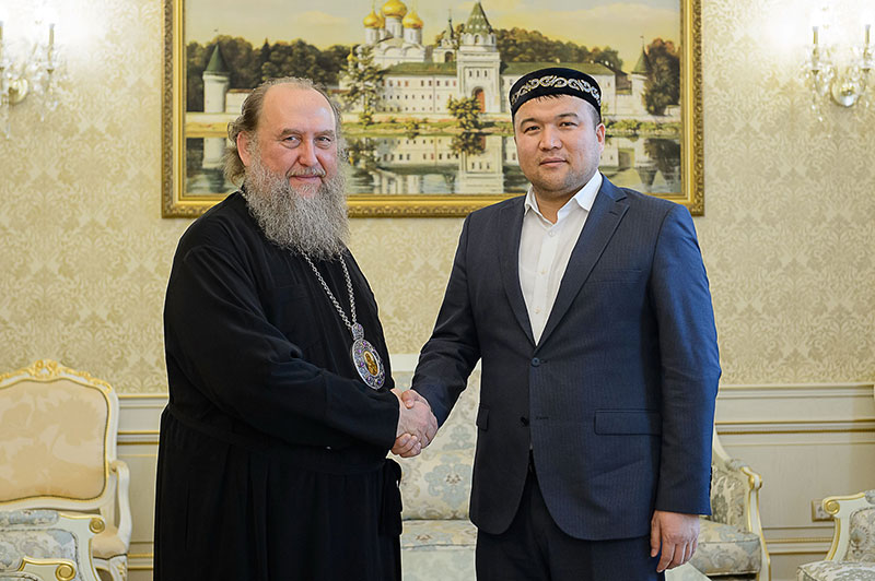 Состоялась встреча главы Казахстанского митрополичьего округа с главным имамом центральной мечети Алма-Аты