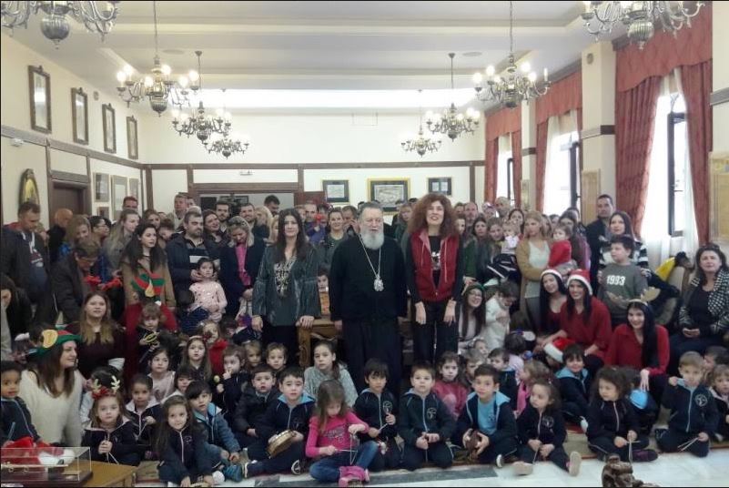 Τετράχρονοι και πεντάχρονοι επισκέφτηκαν τον Μητροπολίτη Χαλκίδος
