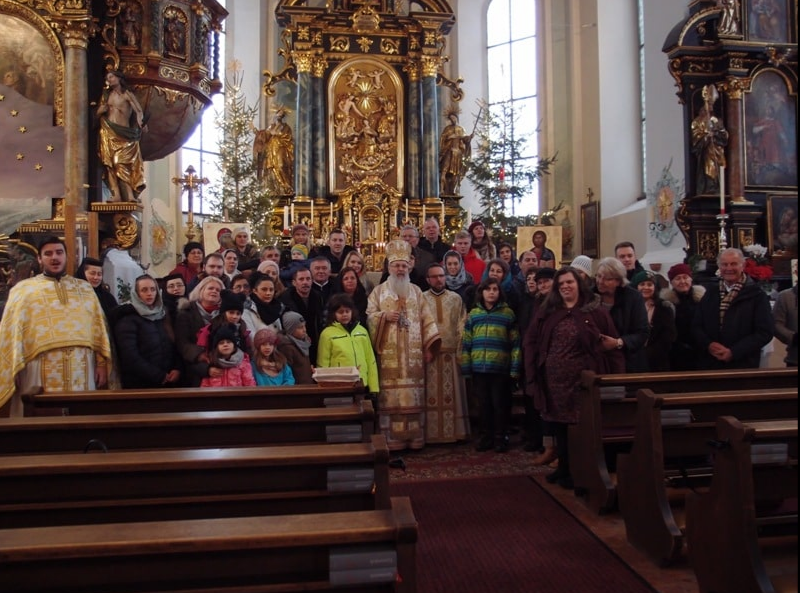 Comunitatea parohială nou-înfiinţată de la Zell am See a primit vizita Mitropolitului Serafim