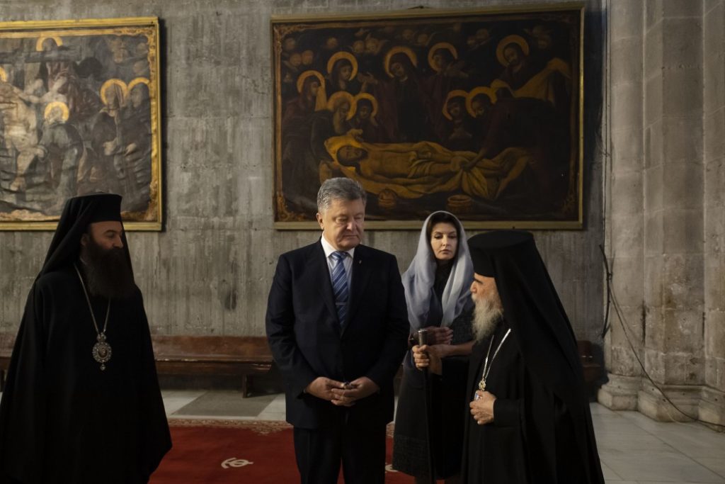 Ο Π. Ποροσένκο στον Πανάγιο Τάφο