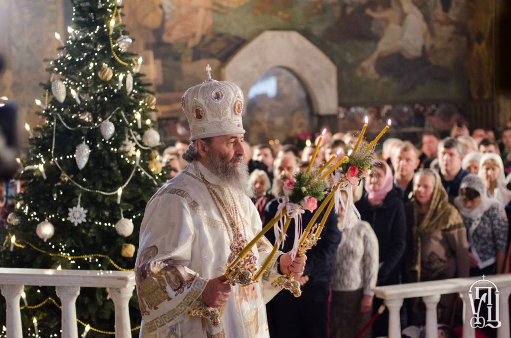 В праздник Рождества Христова Предстоятель Украинской Православной Церкви совершил Литургию в Киево-Печерской лавре