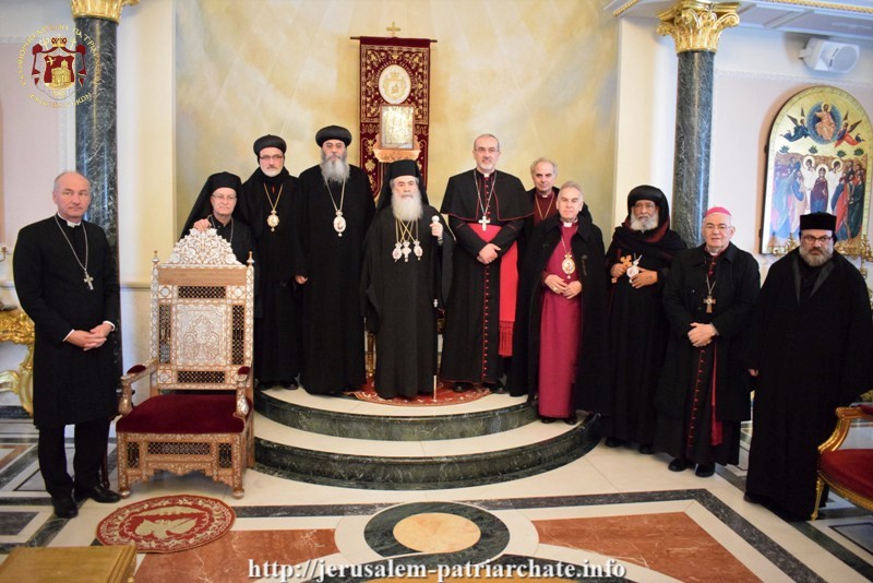 زيارة الكنائس والطوائف المسيحية في القدس لأخوية القبر المقدس بمناسبة عيد الميلاد المجيد