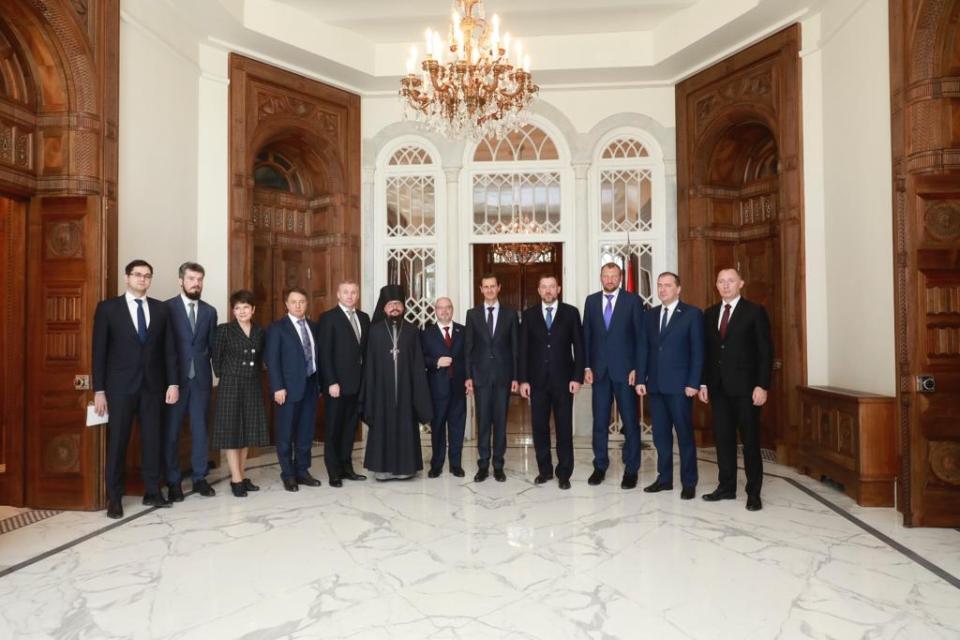 Στη Συνάντηση της ρωσικής κοινοβουλευτικής αποστολής ο Πρόεδρος της Συρίας