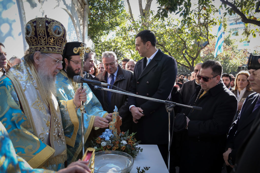 Ο Αγιασμός στη Δεξαμενή Αθηνών