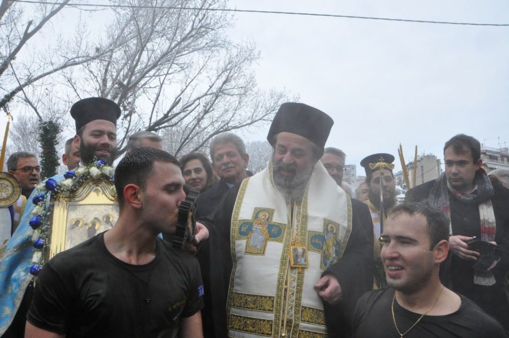 Από τα χιονισμένα Θεοφάνεια στη Δράμα (ΦΩΤΟΓΡΑΦΙΕΣ)