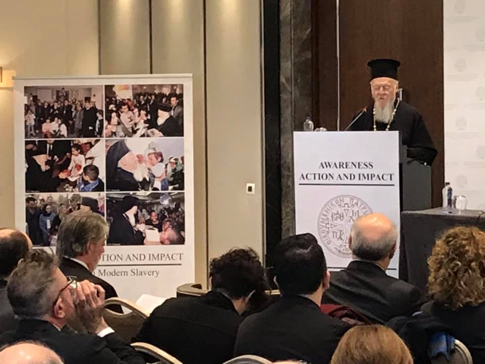 Ecumenical Patriarch on Forum on Modern Slavery: Silence and passive acceptance of the present situation is no longer possible or acceptable