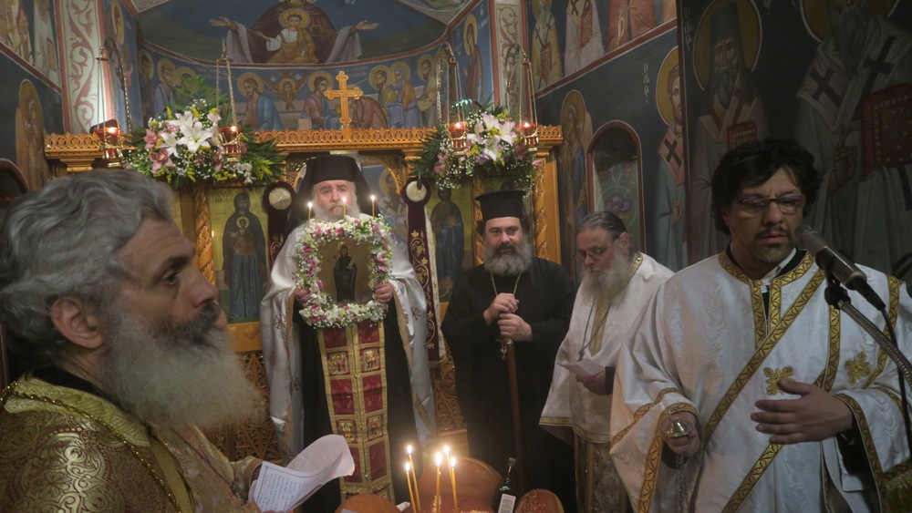 Ο Μητρ. Σύρου στο μετόχι της Οσίας Ξένης