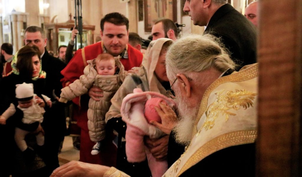 სამების საკათედრო ტაძარში 57-ე საყოველთაო ნათლობა ჩატარდა