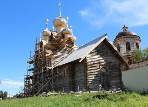 Ολοκληρώθηκαν οι εργασίες στην ξύλινη εκκλησία της Βόλογδα