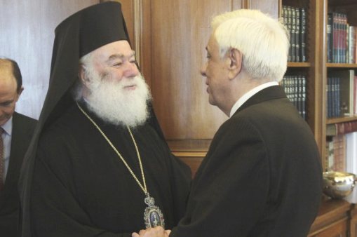 Ο Πατρ. Αλεξανδρείας ευχαριστεί τον Πρ. Παυλόπουλο