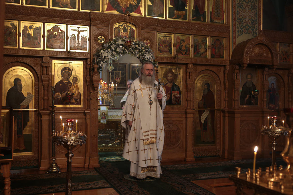 Председатель Синодального отдела по монастырям и монашеству совершил Литургию на Московском подворье Валаамского монастыря