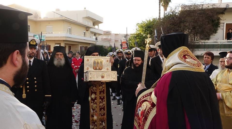 Υποδοχή Ιερών Λειψάνων των Τριών Ιεραρχών στην Ι.Μ. Κυδωνίας