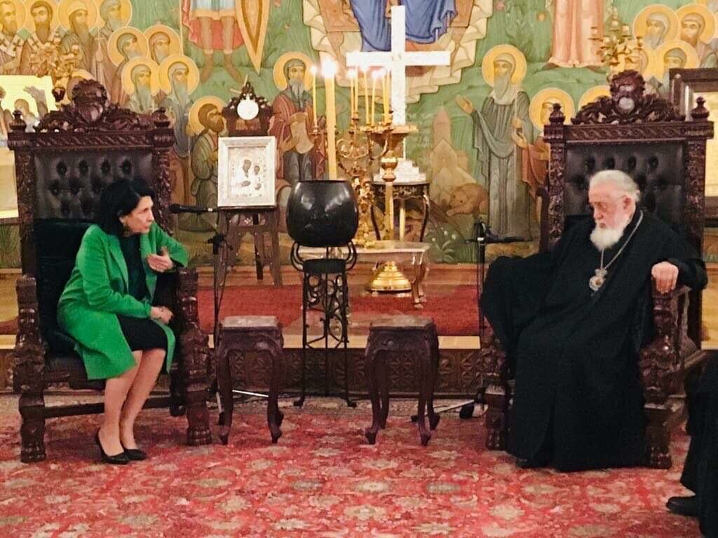 Στον Πατριάρχη Ηλία η πρόεδρος της Γεωργίας