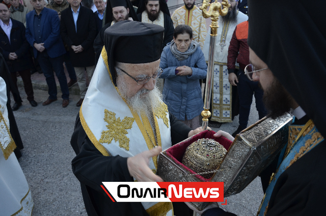 Το Μεσολόγγι υποδέχθηκε την Τίμια Κάρα του Αγ. Παρθενίου