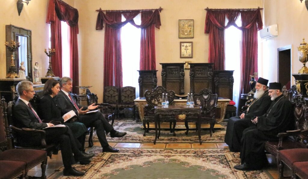 ევროკავშირის სადამკვირვებლო მისიის ხელმძღვანელის შეხვედრა საქართველოს საპატრიარქოში