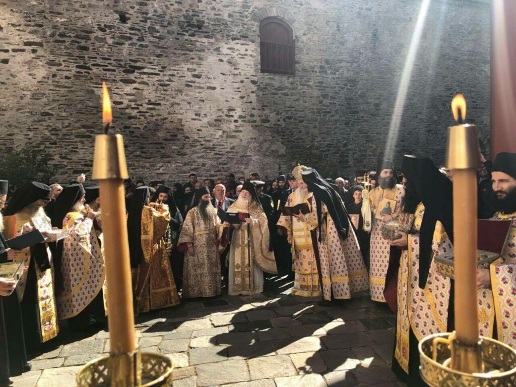 Sunday of the Triumph of Orthodoxy celebrated in Vatopedi Monastery on Mt. Athos