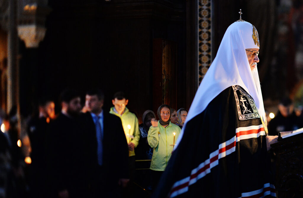 В понедельник первой седмицы Великого поста Святейший Патриарх Кирилл совершил повечерие с чтением Великого канона прп. Андрея Критского в Храме Христа Спасителя