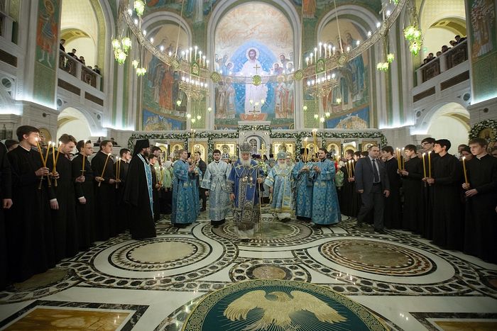 14 марта в 18:30 Святейший Патриарх Кирилл возглавит вечернее богослужение в Сретенском монастыре