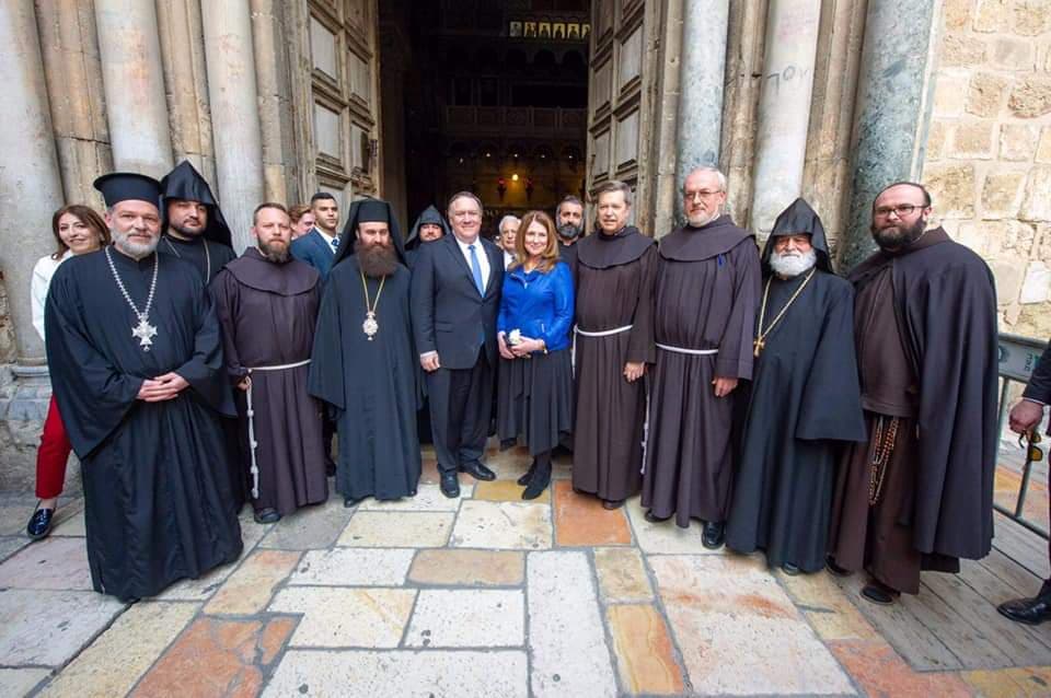 Στον Πανάγιο Τάφο ο Αμερικανός ΥΠΕΞ