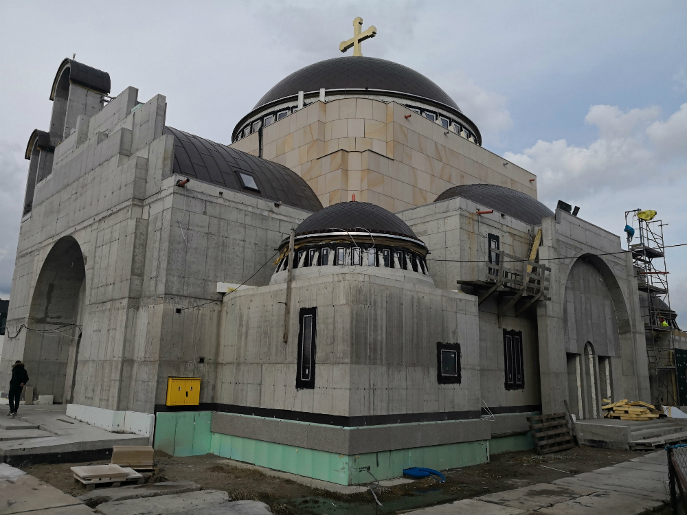 The new St. Sophia Orthodox Metropolitan Cathedral in Warsaw, Poland is proceeding at a fast pace