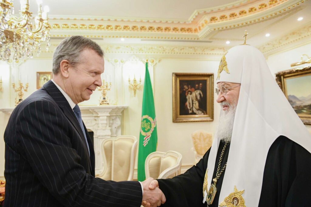 His Holiness Patriarch Kirill meets with H.E. Margus Laidre, Estonia’s Ambassador to Russia