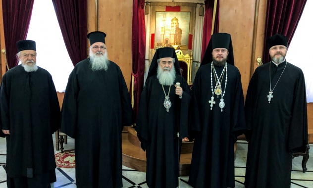 Епископ Барышевский Виктор встретился с Патриархом Иерусалимским Феофилом III