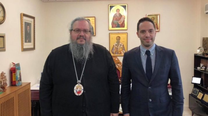 Ο υποψήφιος Ευρωβουλευτής κ. Ελευθέριος Βαρουξής στον Μητρ. Λαρίσης