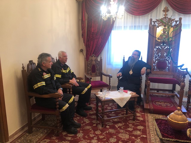 Ο Διοικητής της Π.Υ. Λευκάδος στον Μητρ. κ. Θεόφιλο