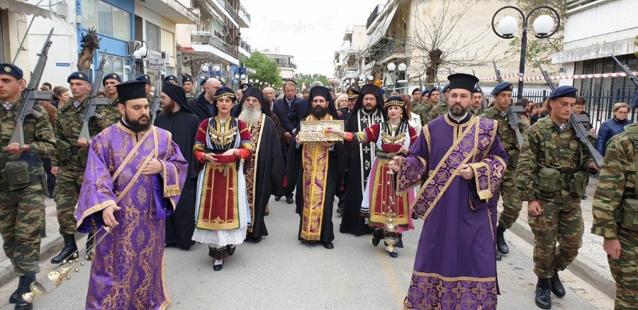 Υποδοχή του λειψάνου του Αγίου Γεωργίου στους Σοφάδες Καρδίτσης