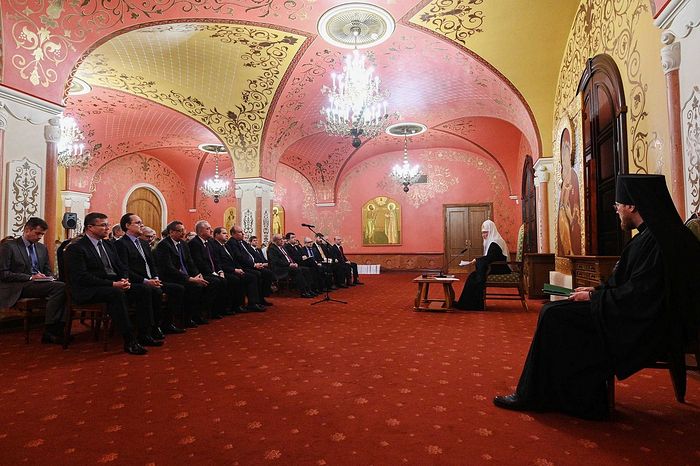 Patriarch of Russia addresses students at Moscow diplomacy academy