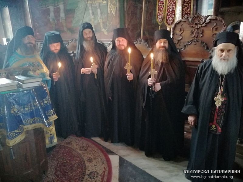Four new monks at Bulgarian Zographou Monastery on Mt. Athos