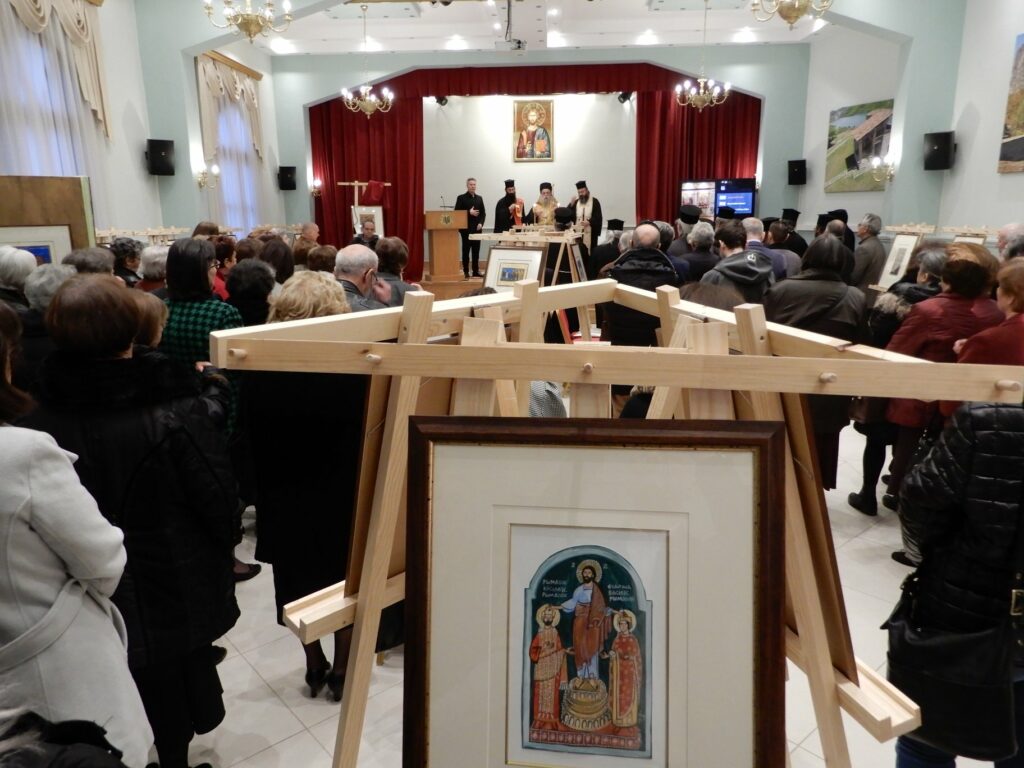 Εγκαινιάστηκε η έκθεση της Αγιορειτικής Εστίας με ζωγραφικά έργα του Ιερομονάχου Αναστασίου